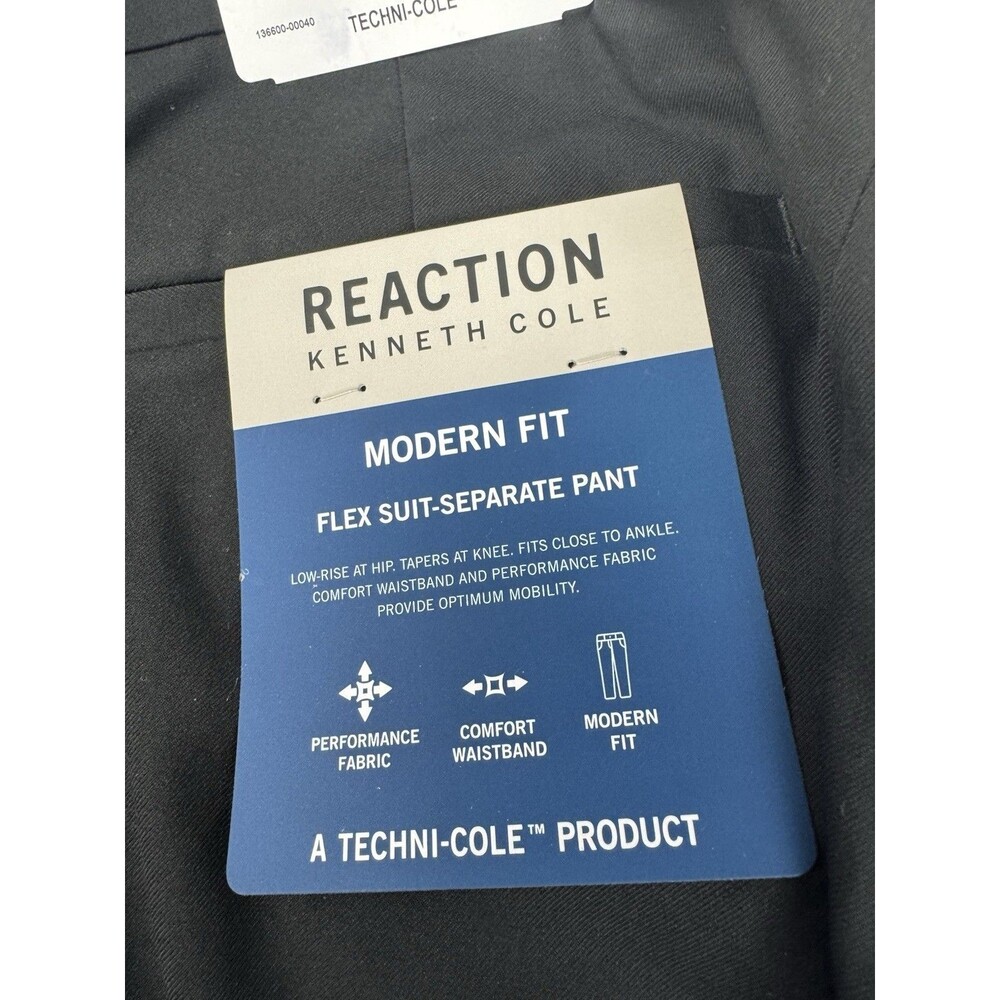 Kenneth Cole Reaction Size 34X30 Mens Pants Black Modern Fit Techi-Cole - Picture 3 of 5